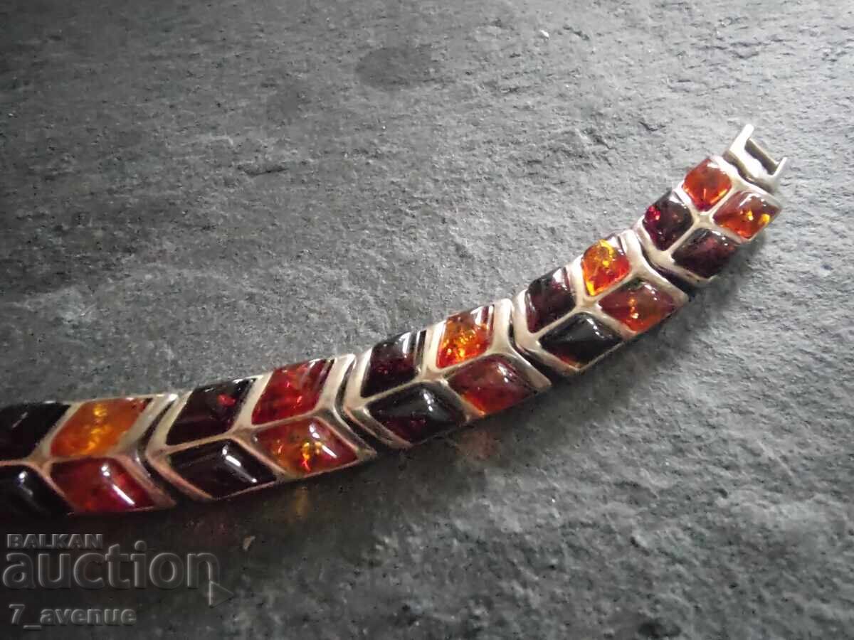 Brățară de argint cu chihlimbar 29.11.25 - 5 Brățară de argint cu chihlimbar 29.11.25 - 5