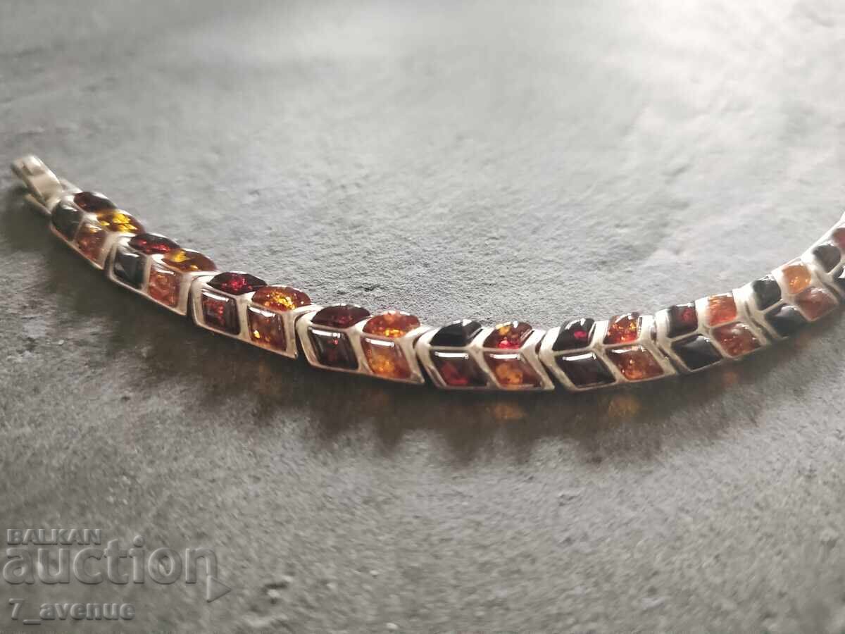 Brățară de argint cu chihlimbar 29.11.25 Brățară de argint cu chihlimbar 29.11.25