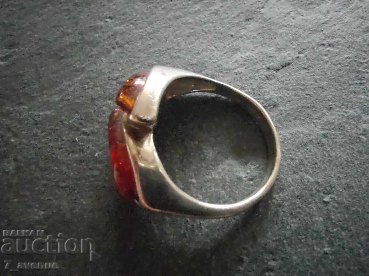 Δημοπρασία Ασημένιο δαχτυλίδι με Κεχριμπάρι 29.11.25