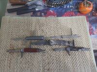 Lot of razor blades for restoration or parts, razor handle