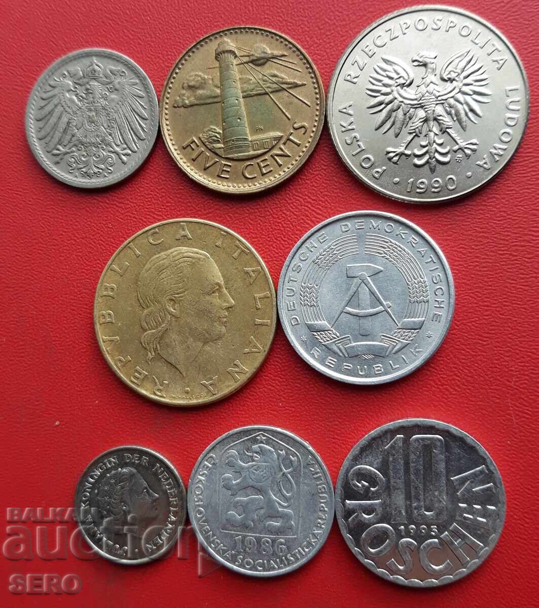 Mixed lot of 8 coins with price 1.00 BGN | € 0.51