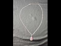 Colier nou, Zoisit cu rubin - Pandantiv, Picătură 26×18 mm