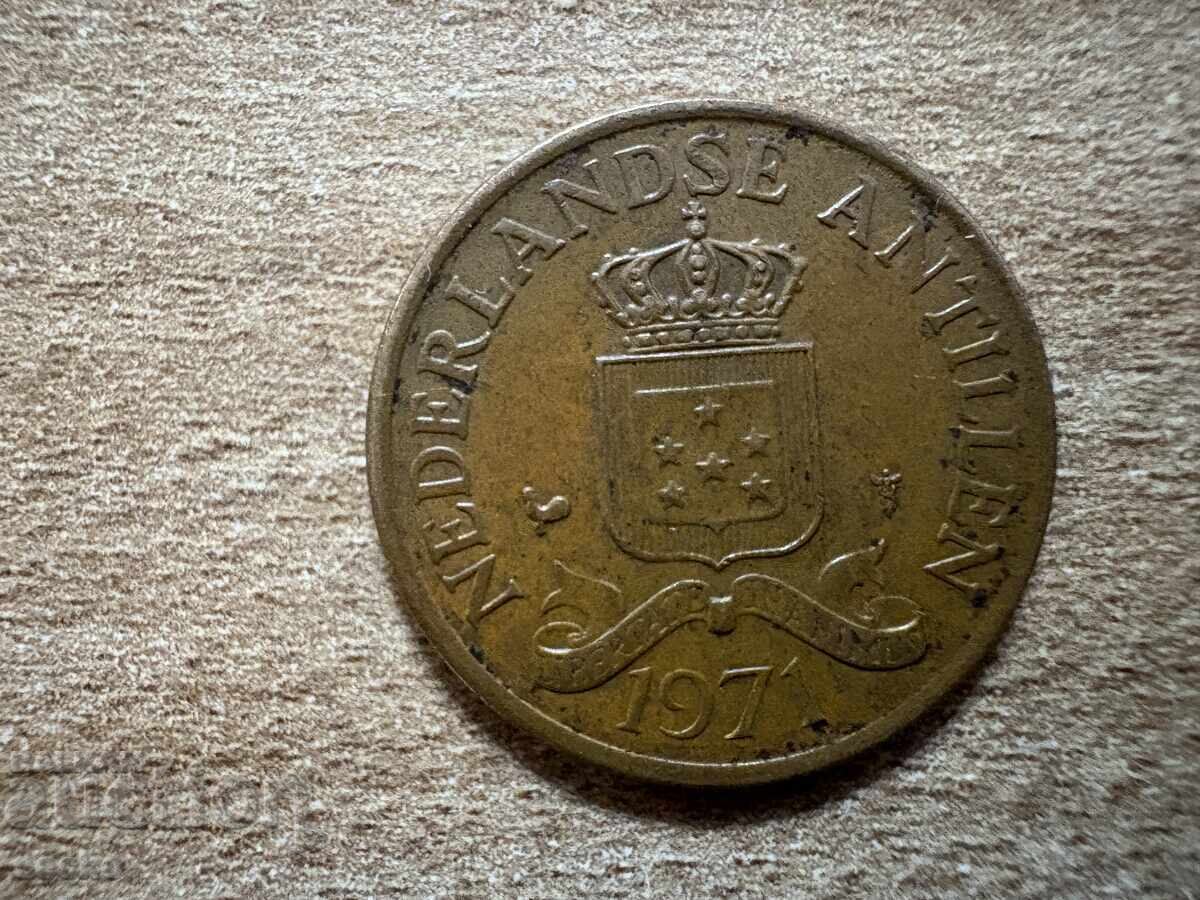 Ολλανδικές Αντίλλες - 2 1/2 σεντ (1971) με τιμή 0.90 BGN | € 0.46