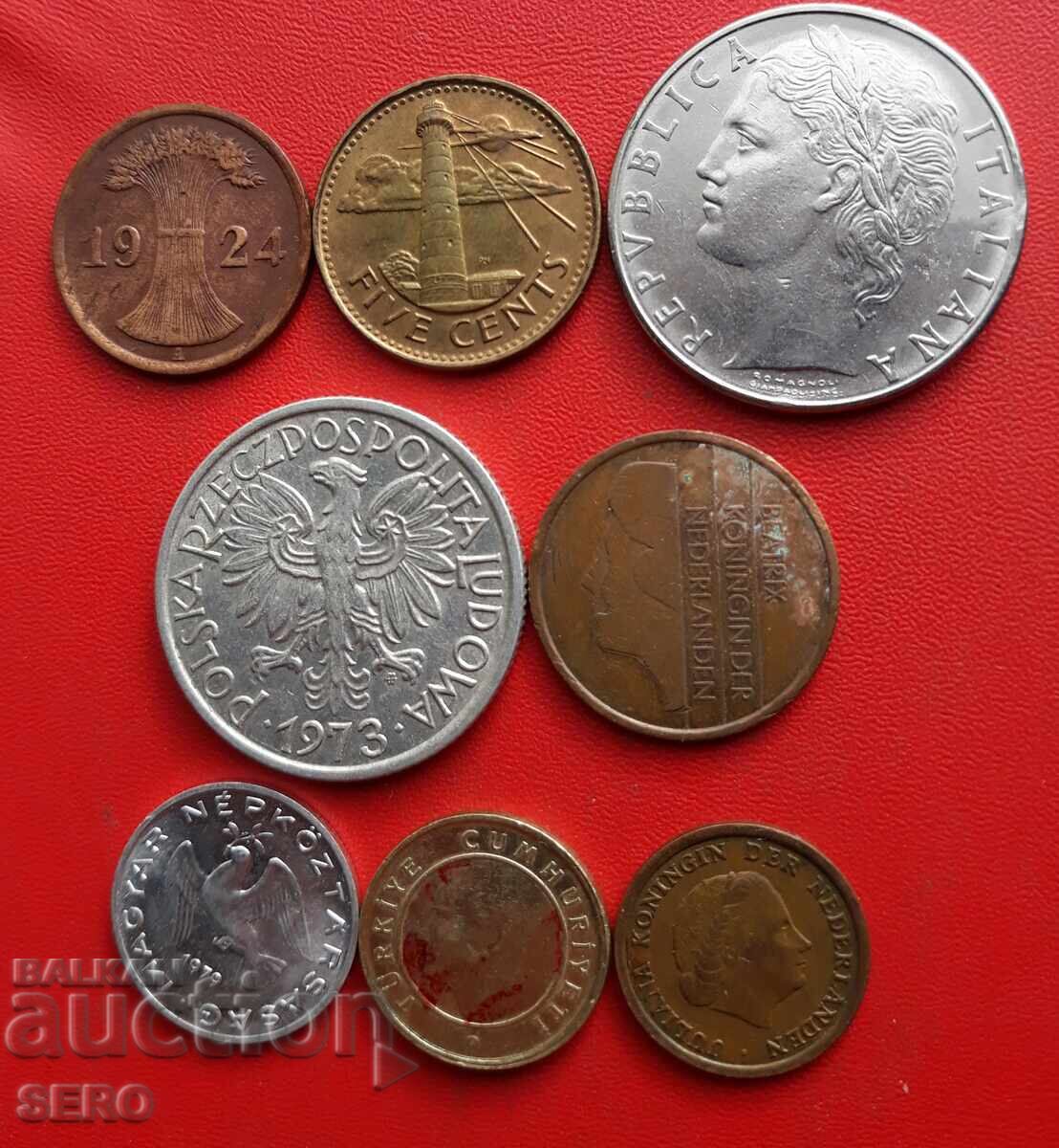 Mixed lot of 8 coins with price 1.01 BGN | € 0.52