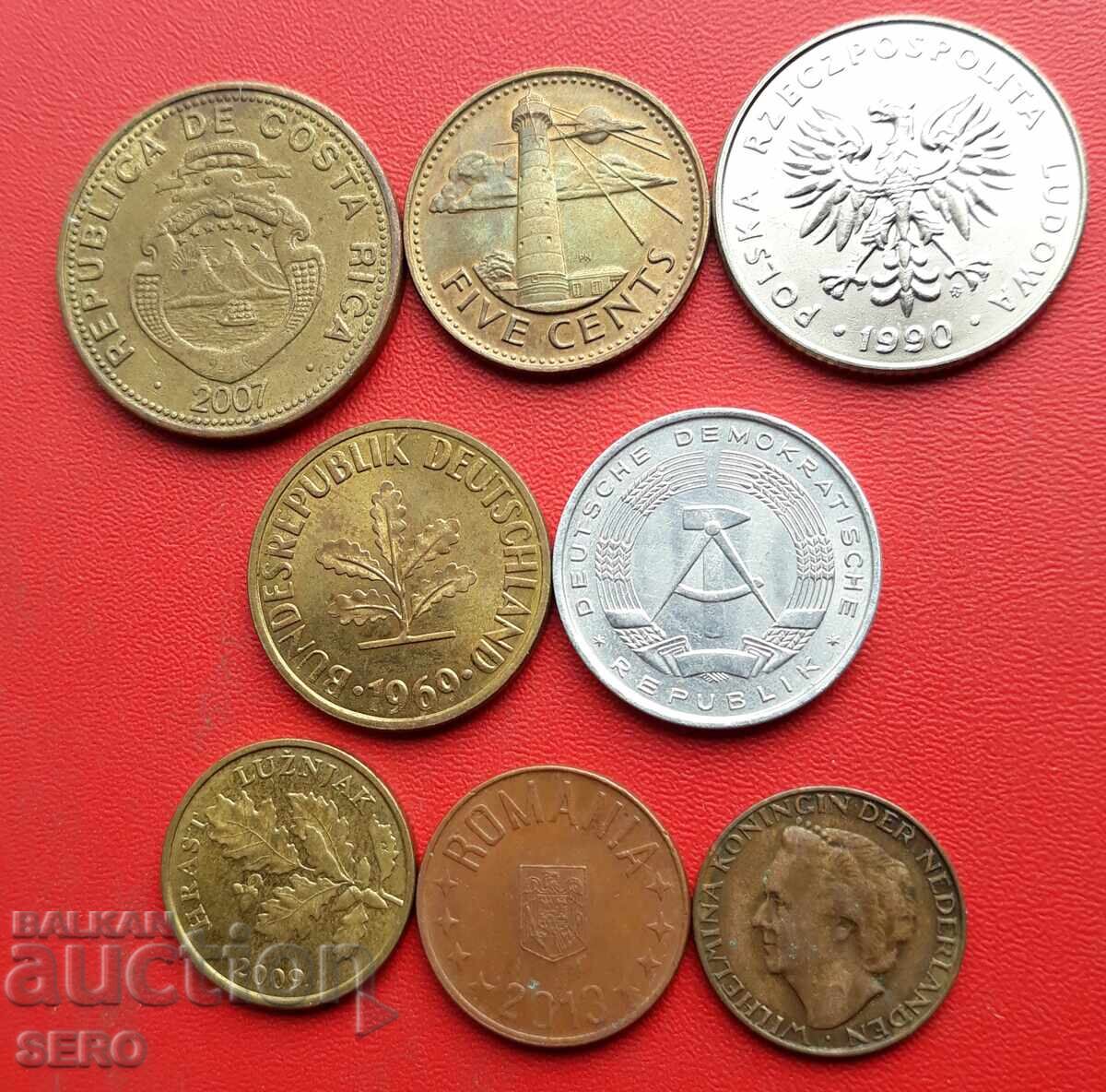 Смесен лот от 8 монети с цена 1.00 лв. | € 0.51