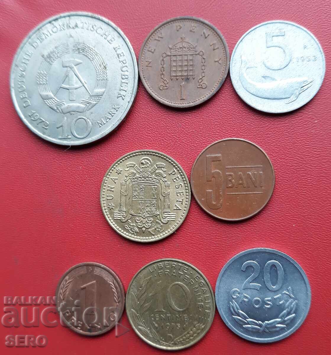Mixed lot of 8 coins