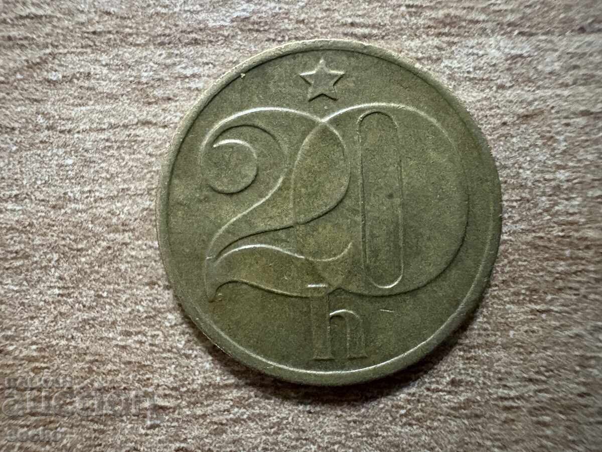 Чехословакия - 20 хелера (1974) Чехословакия - 20 хелера (1974)