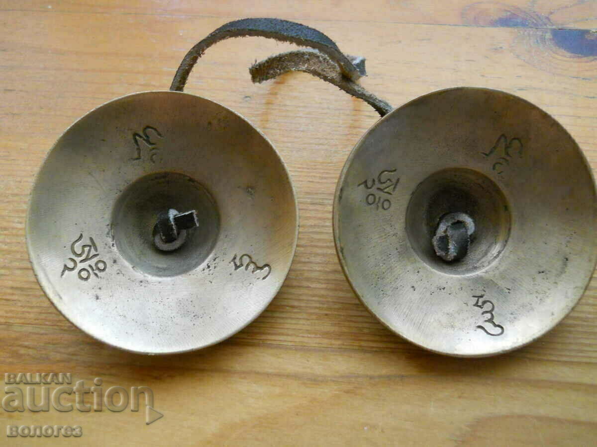 Δημοπρασία Αρχαία μπρούτζινα βουδιστικά τσίμπαλα - Θιβέτ