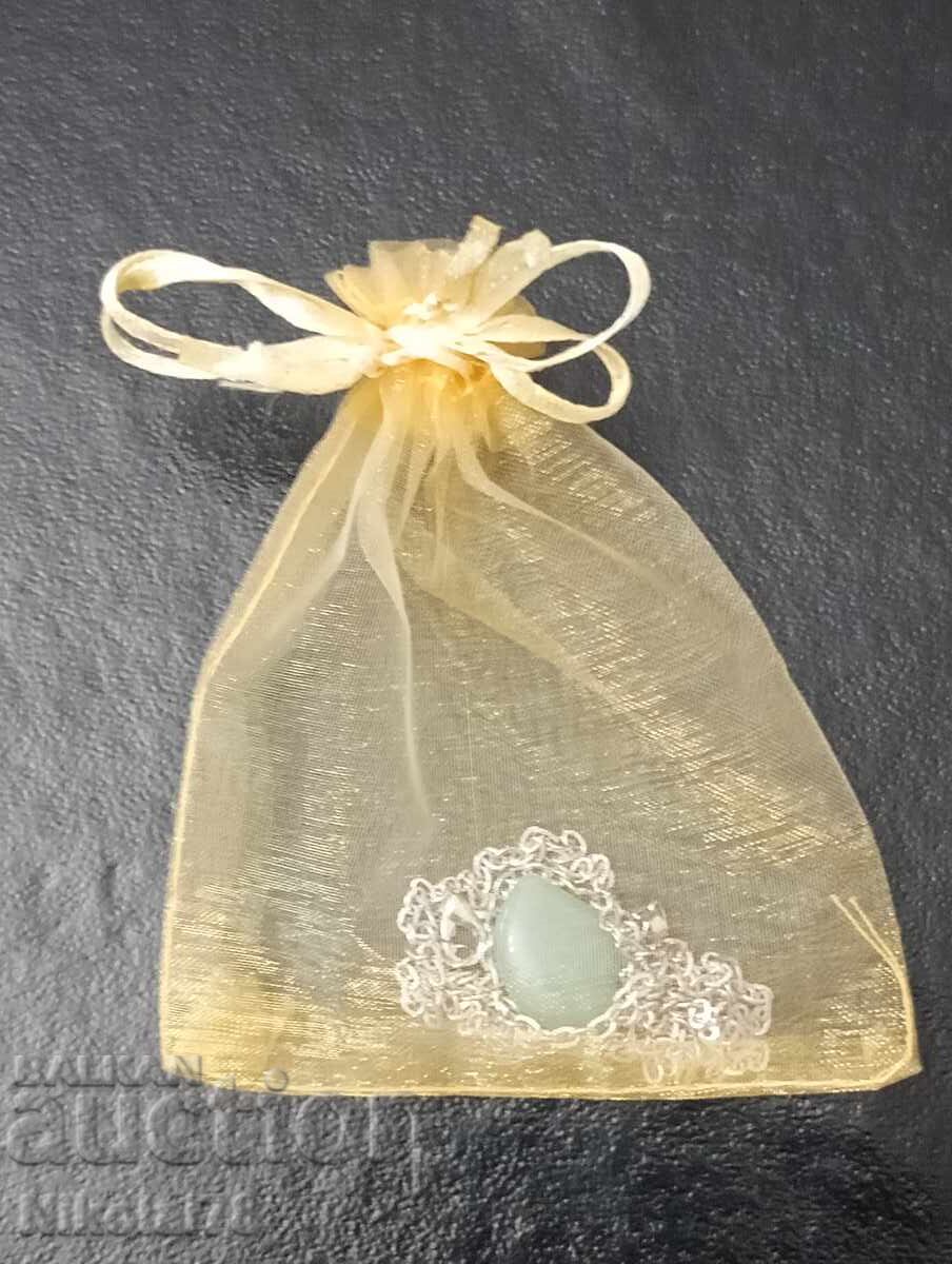 New Nephrite Leaf Pendant Necklace 23x15mm with 45cm Chain - 5