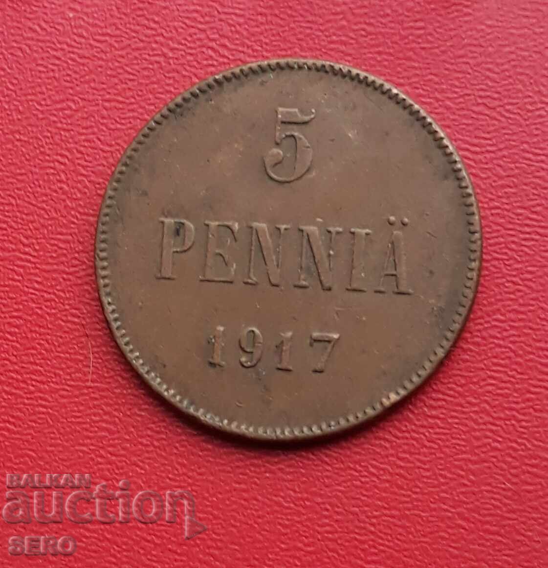 Rusia/pentru Finlanda/ 5 peni 1917