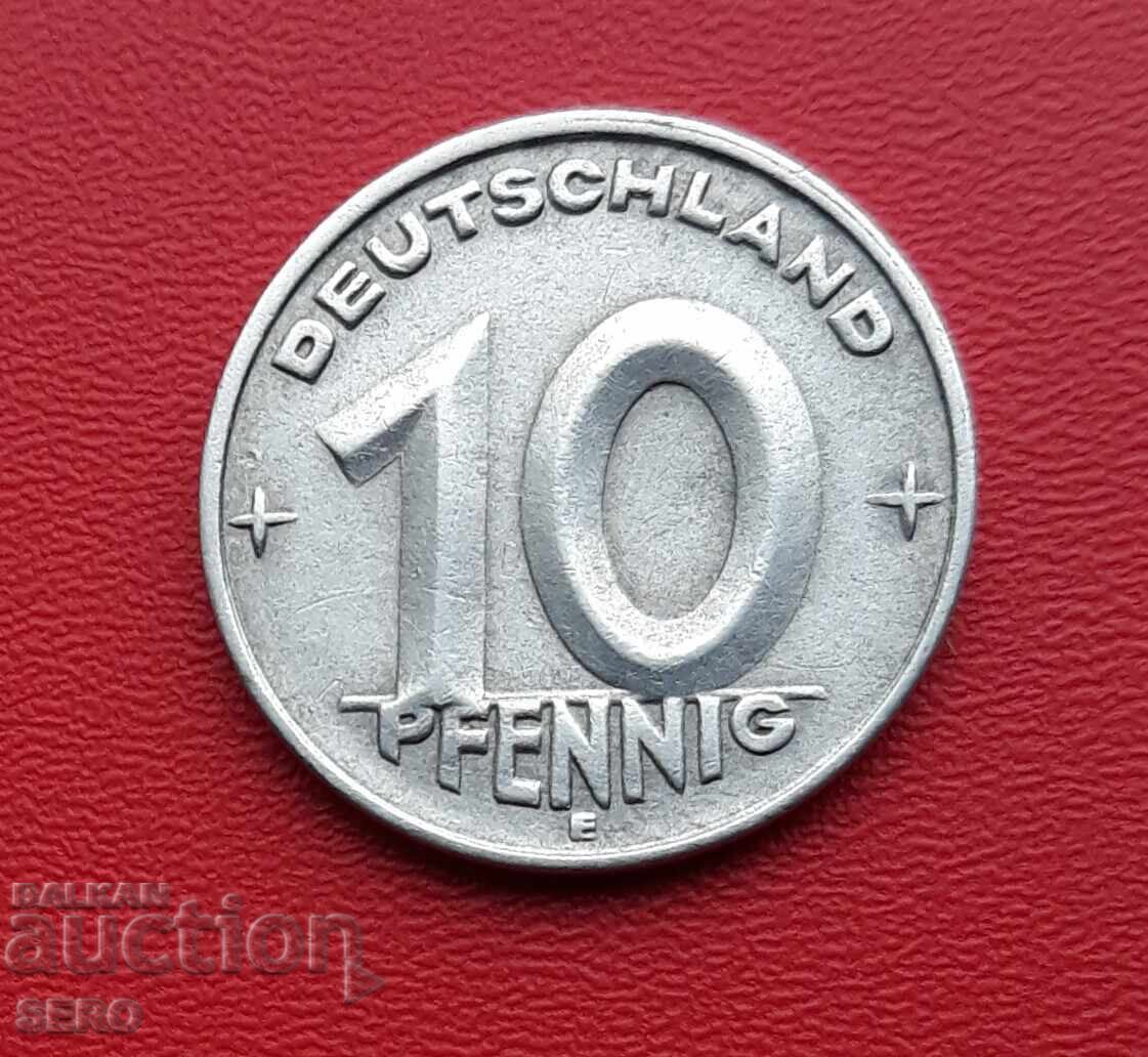 Germany-GDR-10 Pfennig 1950 E-Muldenhüten