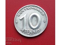 Germany-GDR-10 Pfennig 1950 E-Muldenhüten