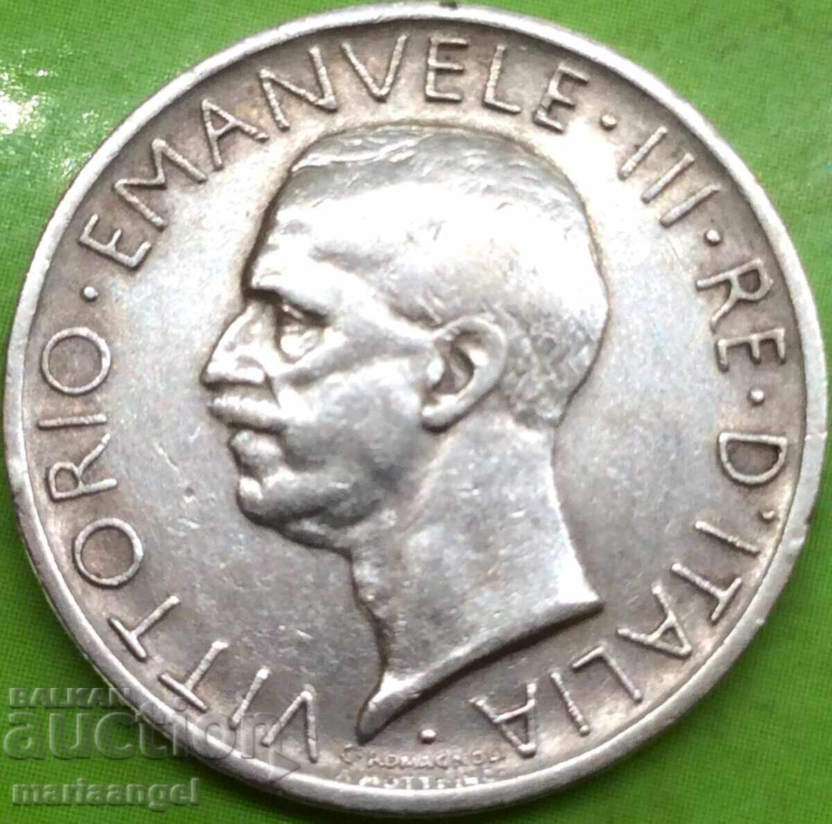 5 Lira 1926 Italy Silver - Rare Year 1 - 6 5 Lira 1926 Italy Silver - Rare Year 1 - 6