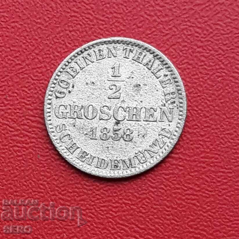 Germany - Hanover - 1/2 Groschen 1858