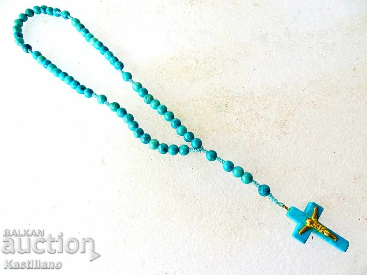 Mărgele cu cruce, răstignire turcoaz - 7 Mărgele cu cruce, răstignire turcoaz - 7