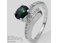 ΑΡΓΥΡΟ ΔΑΧΤΥΛΙΔΙ ΜΕ ΤΣΑΒΟΡΙΤ (ΠΡΑΣΙΝΟΣ ΓΡΑΝΑΤΗΣ) - ΤΑΝΖΑΝΙΑ