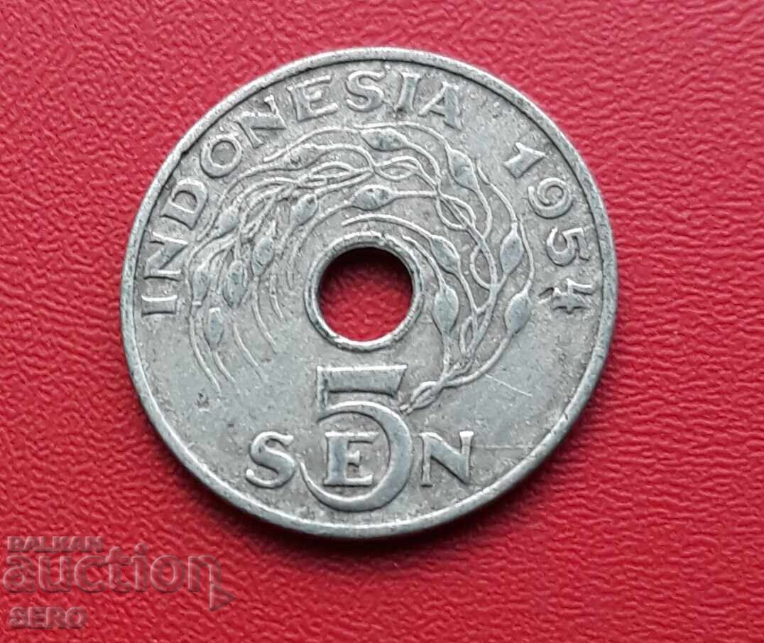 Indonesia - 5 Sen 1954