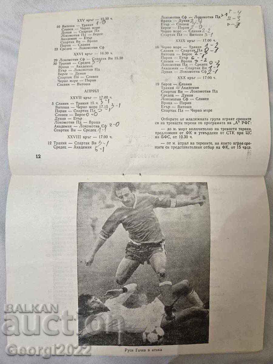 Livrarea Programul Levski Primăvara 1986