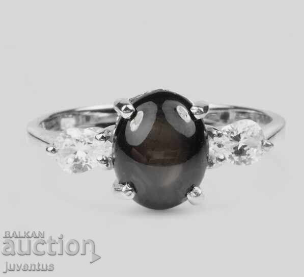 Υπέροχο ασημένιο δαχτυλίδι με αστεροειδή ζαφείρι (ΤΑΪΛΑΝΔΗ) με τιμή 139.00 BGN | € 71.07 Υπέροχο ασημένιο δαχτυλίδι με αστεροειδή ζαφείρι (ΤΑΪΛΑΝΔΗ) με τιμή 139.00 BGN | € 71.07