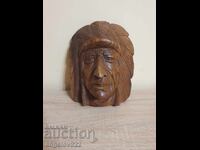 Голяма масивна дървена фигура статуетка!!!