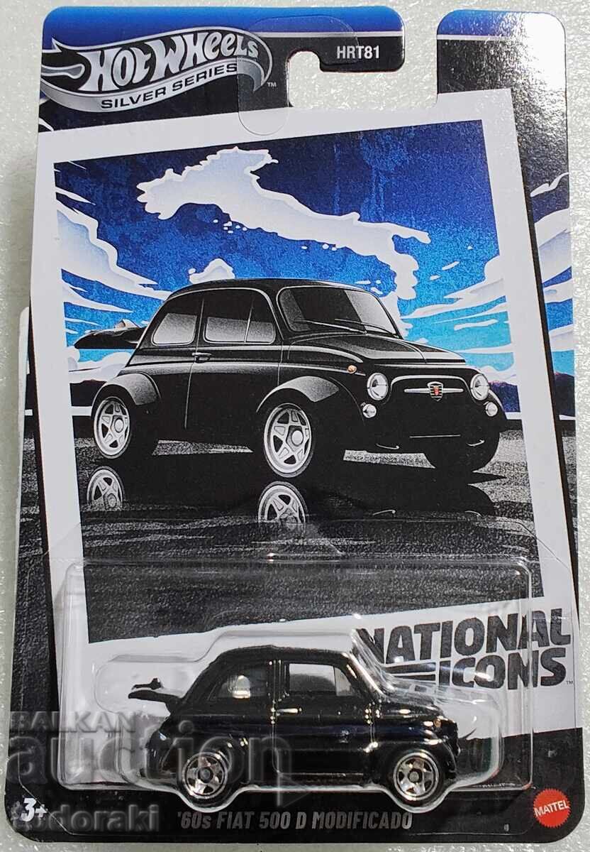 Hot Wheels Silver Series 60s Fiat 500 D Hot Wheels 1:64 Fiat