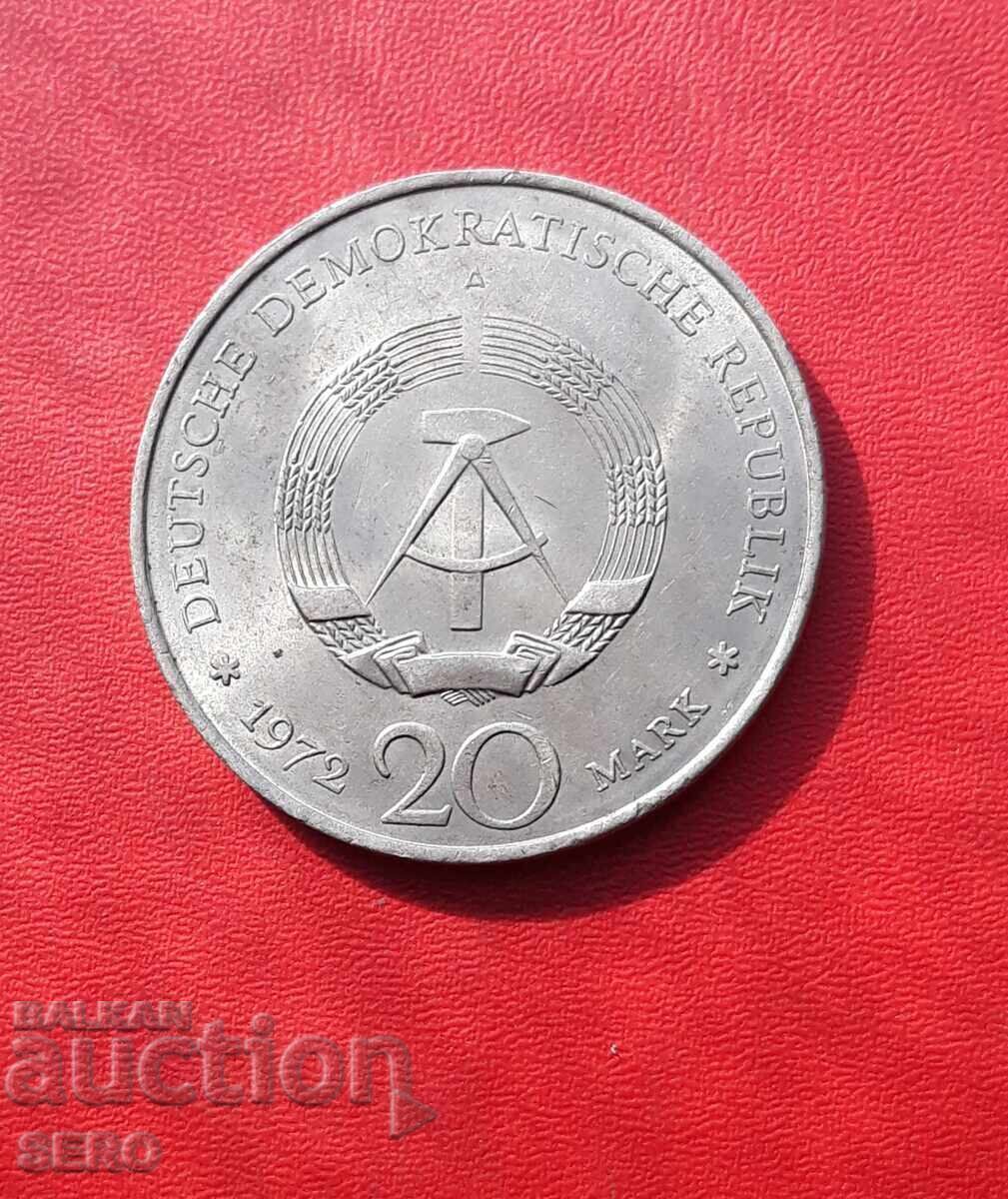 Germania-GDR-20 timbre 1972-Schiller