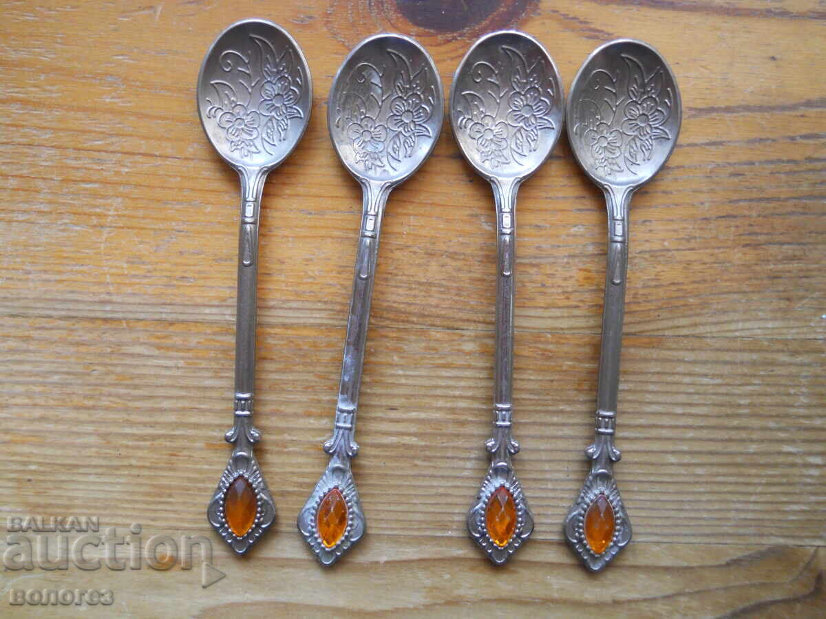 Комплект лъжички за чай с тугра - 4 бр