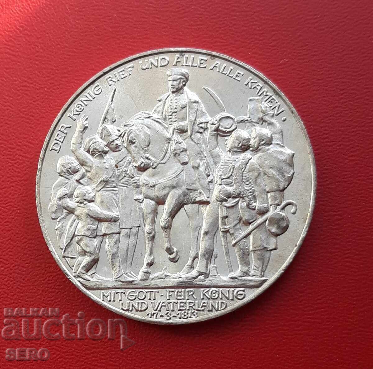 Germania-Prusia-3 timbre 1913-jubileu si stare excelenta