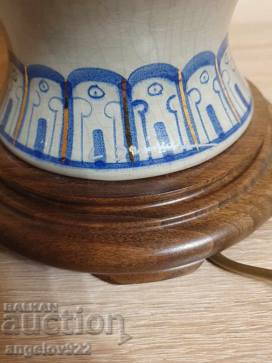 Δημοπρασία Μεγάλο Γαλλικό σχεδιαστικό πορσελάνινο επιτραπέζιο φωτιστικό!!!