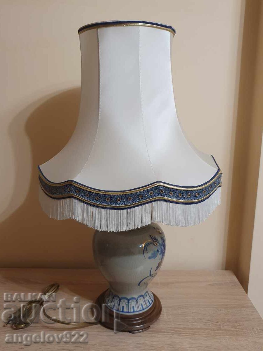 Παράδοση Μεγάλο Γαλλικό σχεδιαστικό πορσελάνινο επιτραπέζιο φωτιστικό!!!