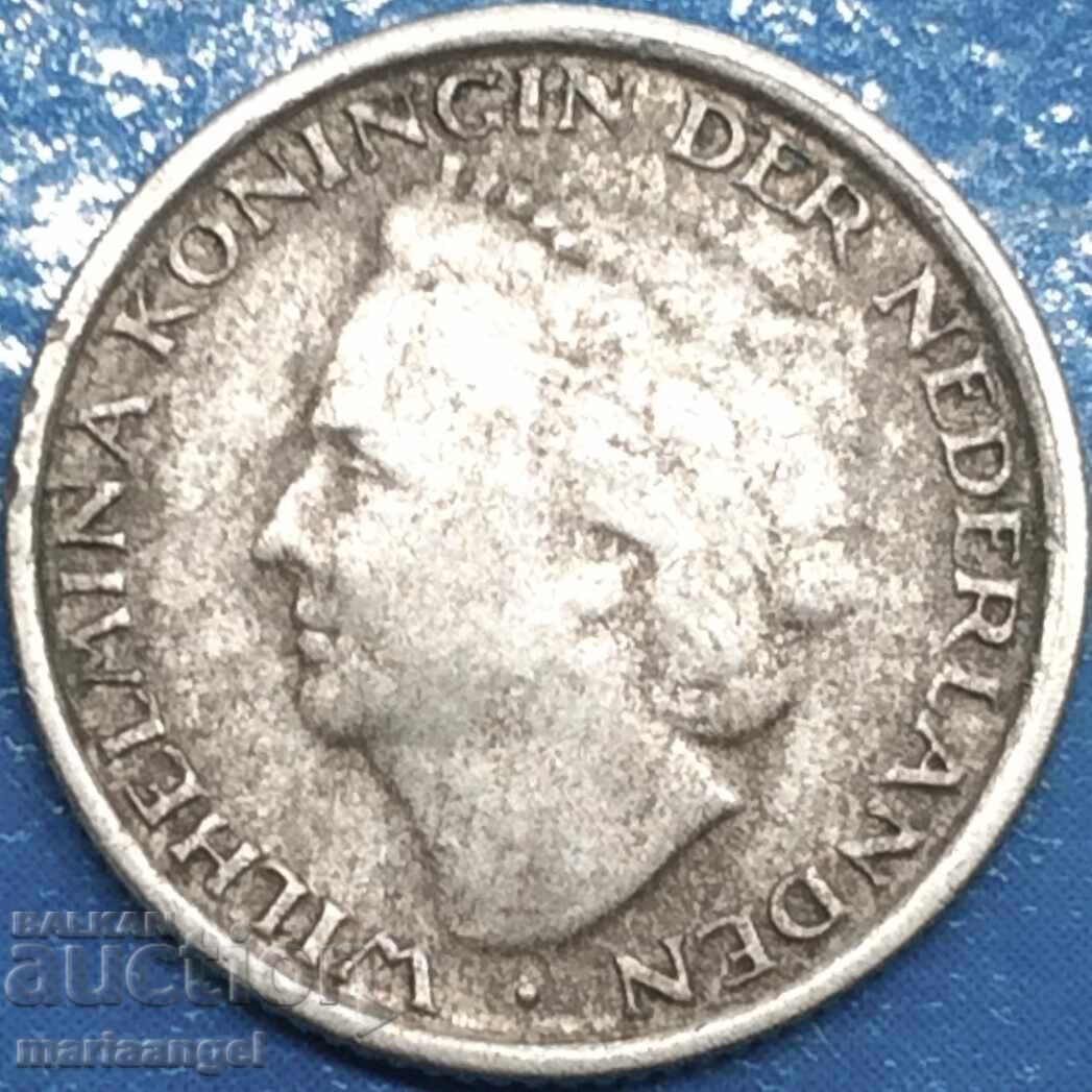 Delivery of Netherlands 1/10 guilder Curacao 1948 Wilhelmina Ag Delivery of Netherlands 1/10 guilder Curacao 1948 Wilhelmina Ag