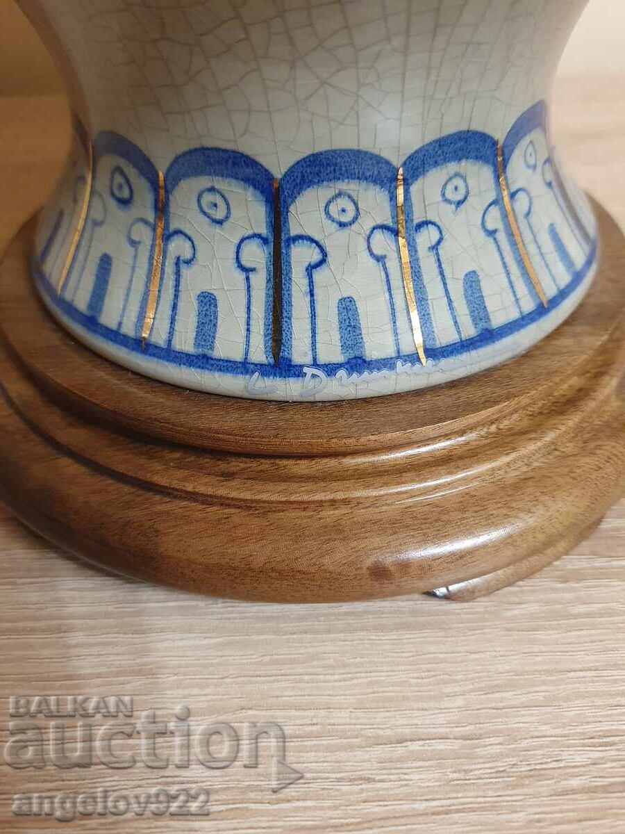 Δημοπρασία Μεγάλο Γαλλικό σχεδιαστικό πορσελάνινο επιτραπέζιο φωτιστικό!!!