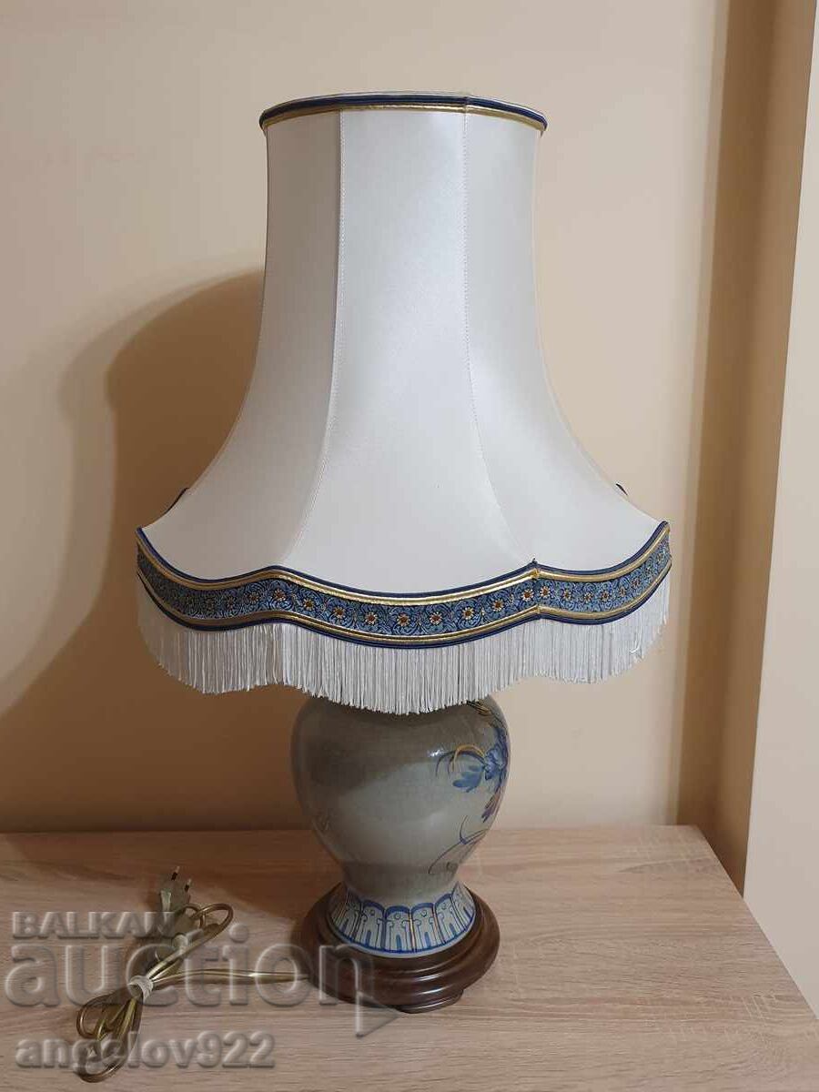 Παράδοση Μεγάλο Γαλλικό σχεδιαστικό πορσελάνινο επιτραπέζιο φωτιστικό!!!