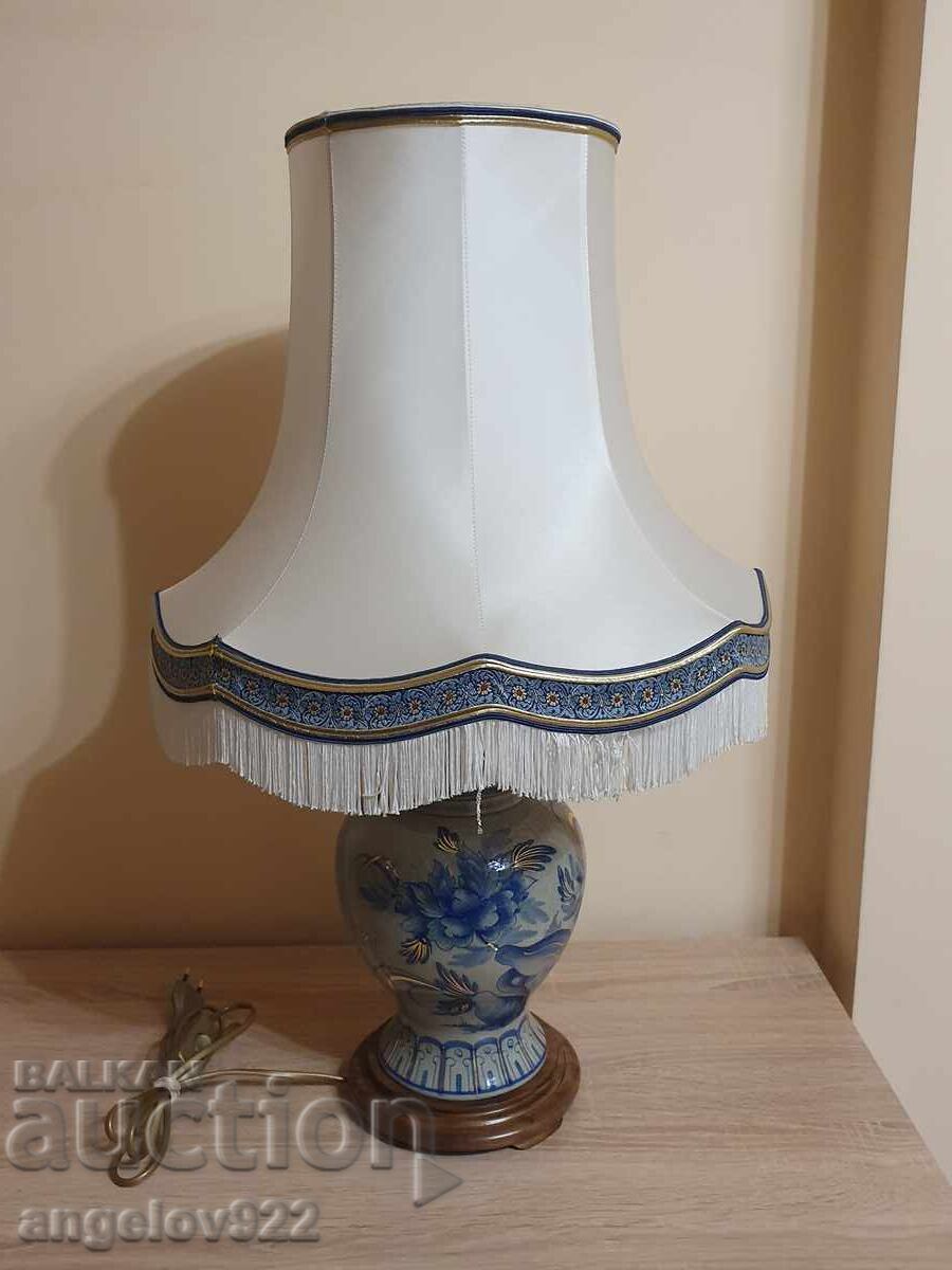 Μεγάλο Γαλλικό σχεδιαστικό πορσελάνινο επιτραπέζιο φωτιστικό!!!