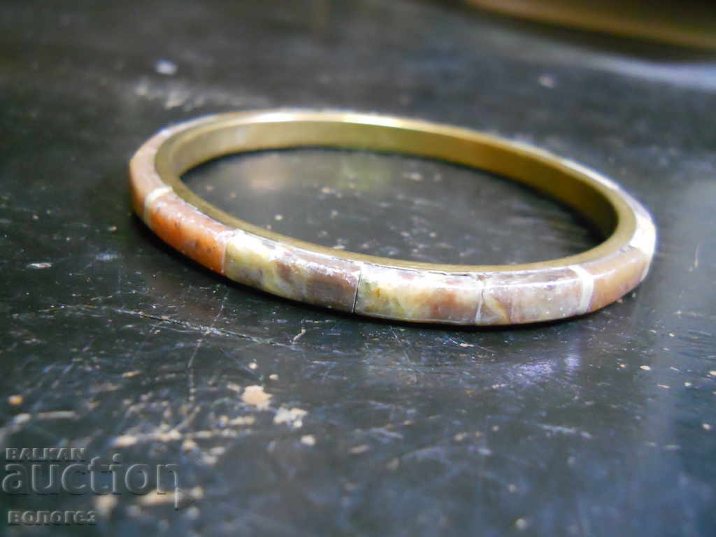 Old bronze bracelet with agate ornaments with price 25.00 BGN | € 12.78 Old bronze bracelet with agate ornaments with price 25.00 BGN | € 12.78