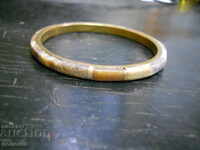 Old bronze bracelet with agate ornaments