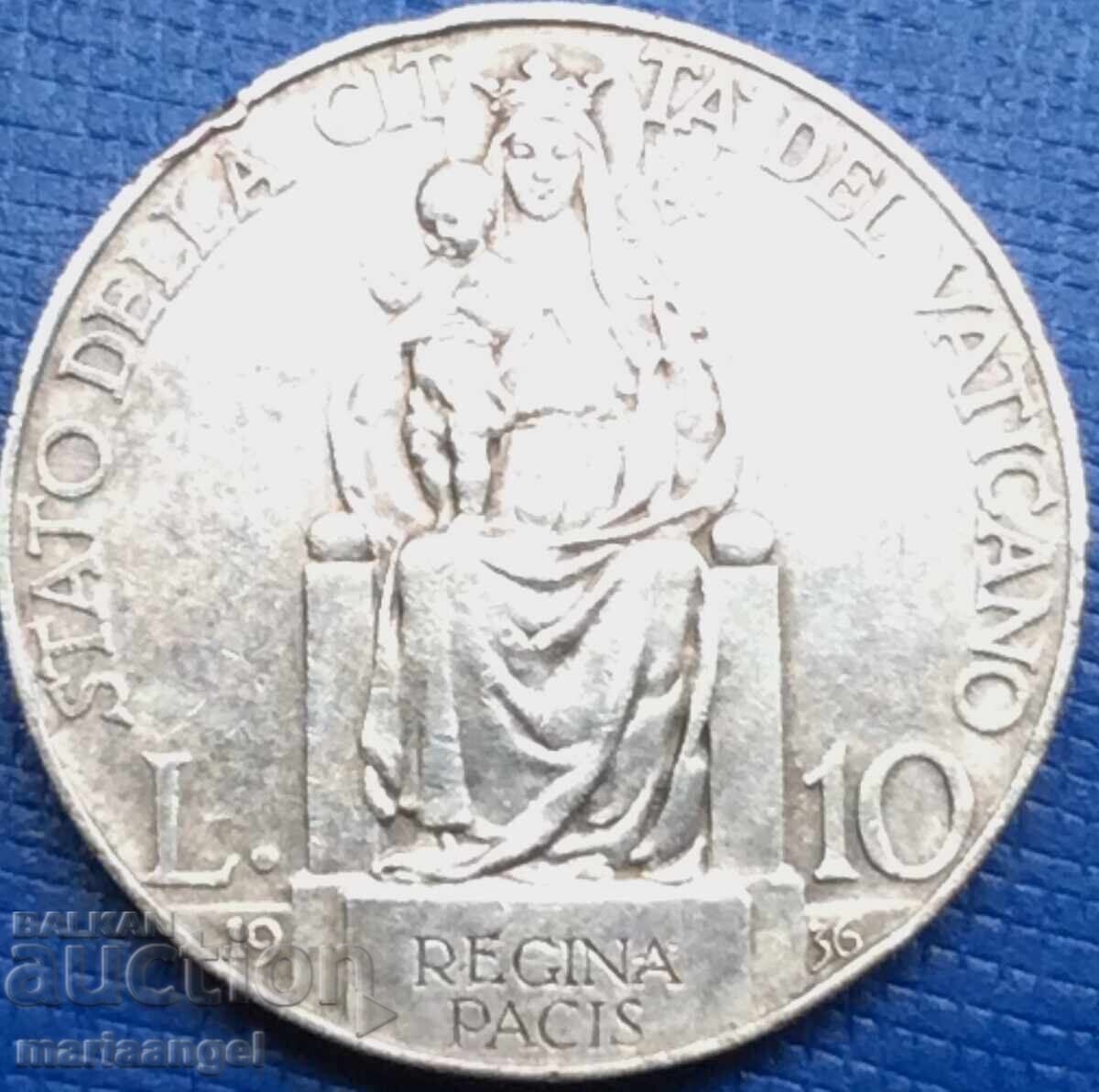 10 Lire 1936 Vatican Pius XI - quite rare - 5