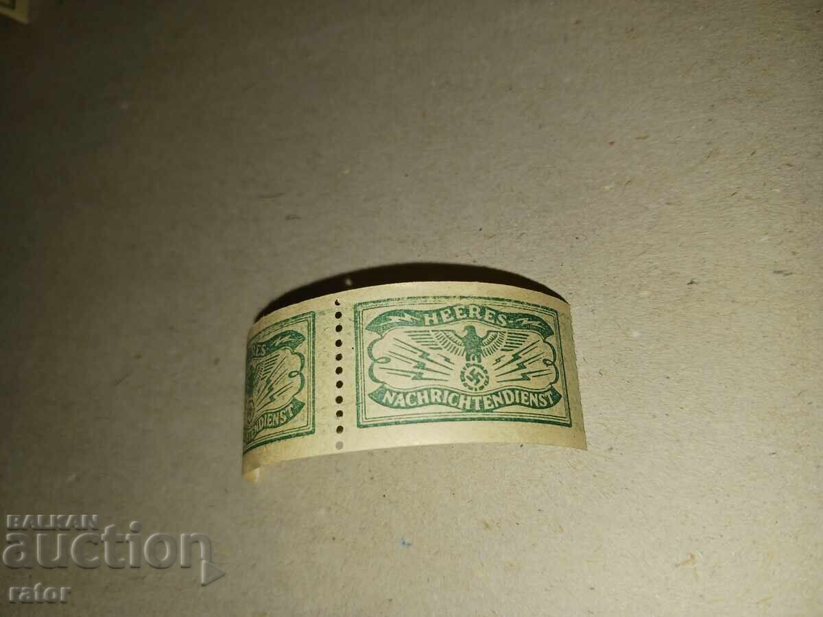 Auction  Germany, Third Reich, Abwehr - stamps, document stickers