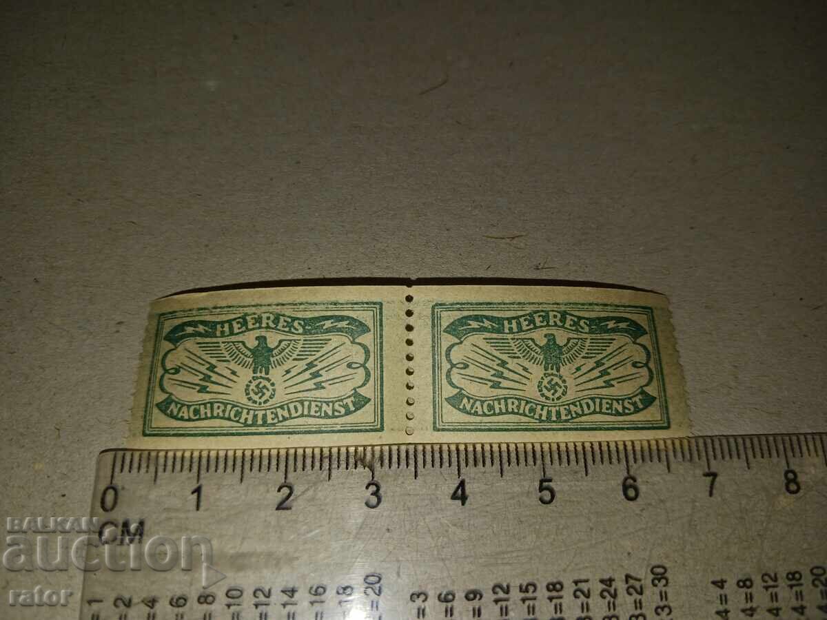 Germany, Third Reich, Abwehr - stamps, document stickers