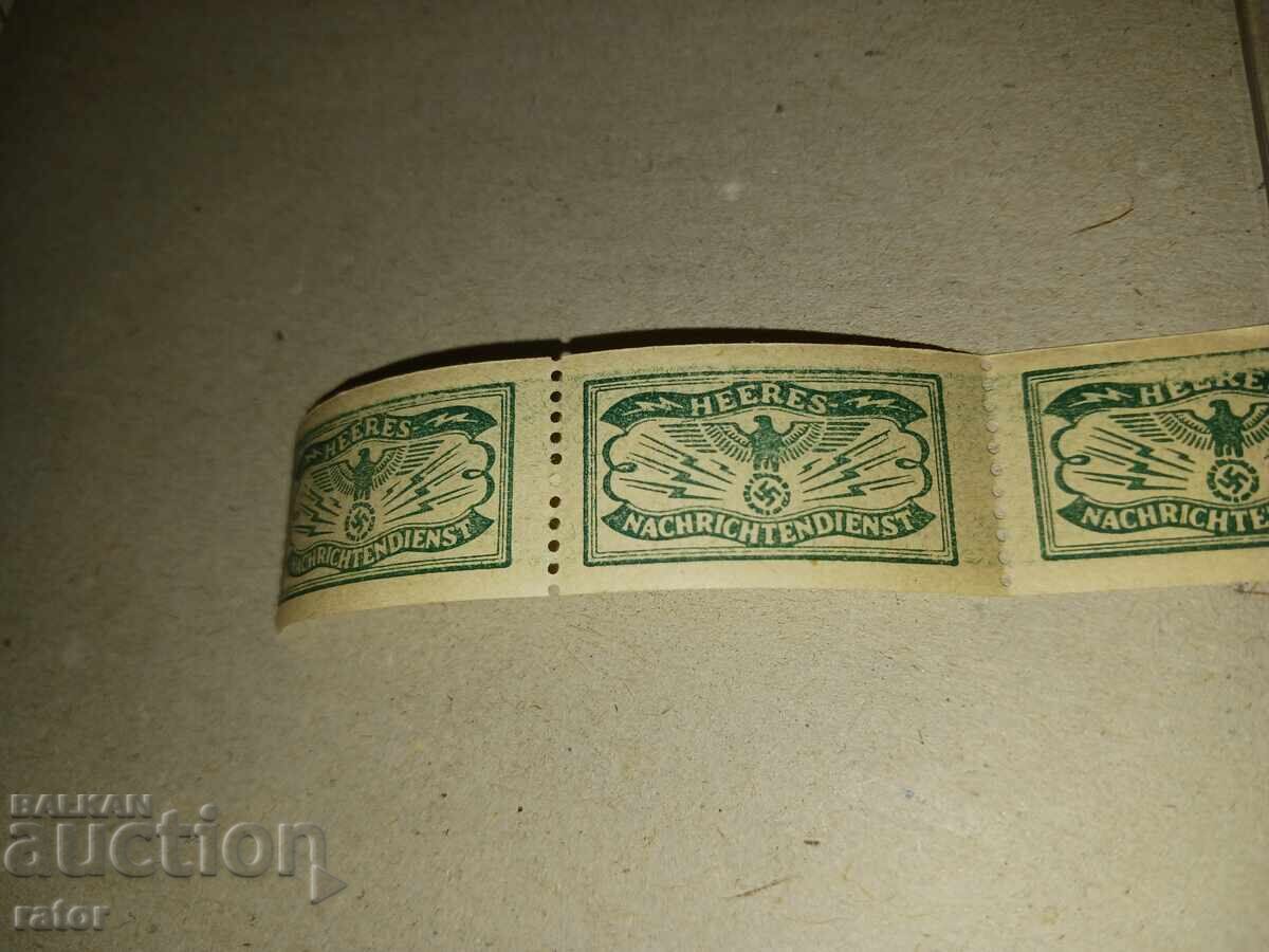 Auction  Germany, Third Reich, Abwehr - stamps, document stickers