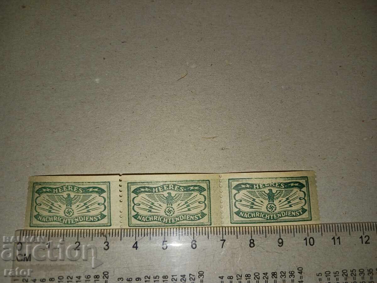 Germany, Third Reich, Abwehr - stamps, document stickers