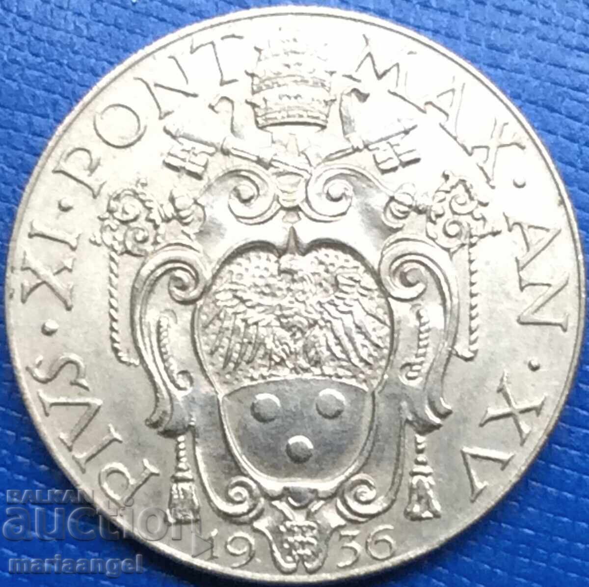 20 centesimi 1936 Vatican Pius XI - quite rare with price 29.00 BGN | € 14.83