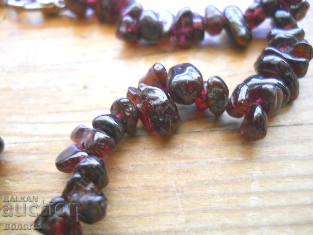 Necklace of Unprocessed Natural Garnets with price 50.00 BGN | € 25.56 Necklace of Unprocessed Natural Garnets with price 50.00 BGN | € 25.56