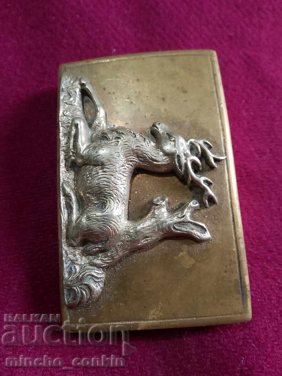 Δημοπρασία Βασίλειο της Βουλγαρίας κυνηγετικό μαχαίρι με ασημένιο ελάφι Δημοπρασία Βασίλειο της Βουλγαρίας κυνηγετικό μαχαίρι με ασημένιο ελάφι