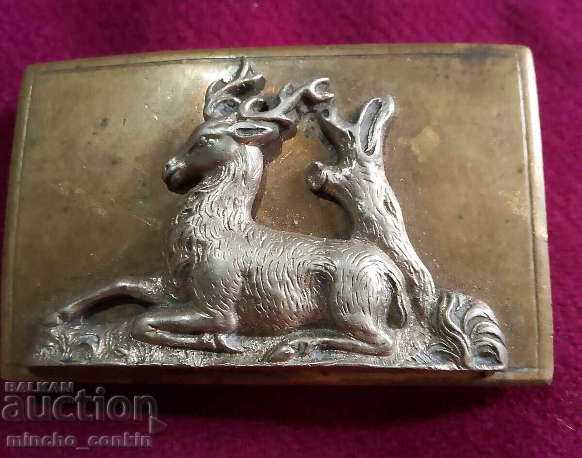 Βασίλειο της Βουλγαρίας κυνηγετικό μαχαίρι με ασημένιο ελάφι Βασίλειο της Βουλγαρίας κυνηγετικό μαχαίρι με ασημένιο ελάφι