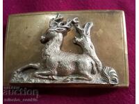 Kingdom of Bulgaria hunting knife with a silver deer