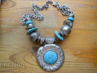 Παλιό κολιέ - κολιέ με στοιχεία από τιρκουάζ