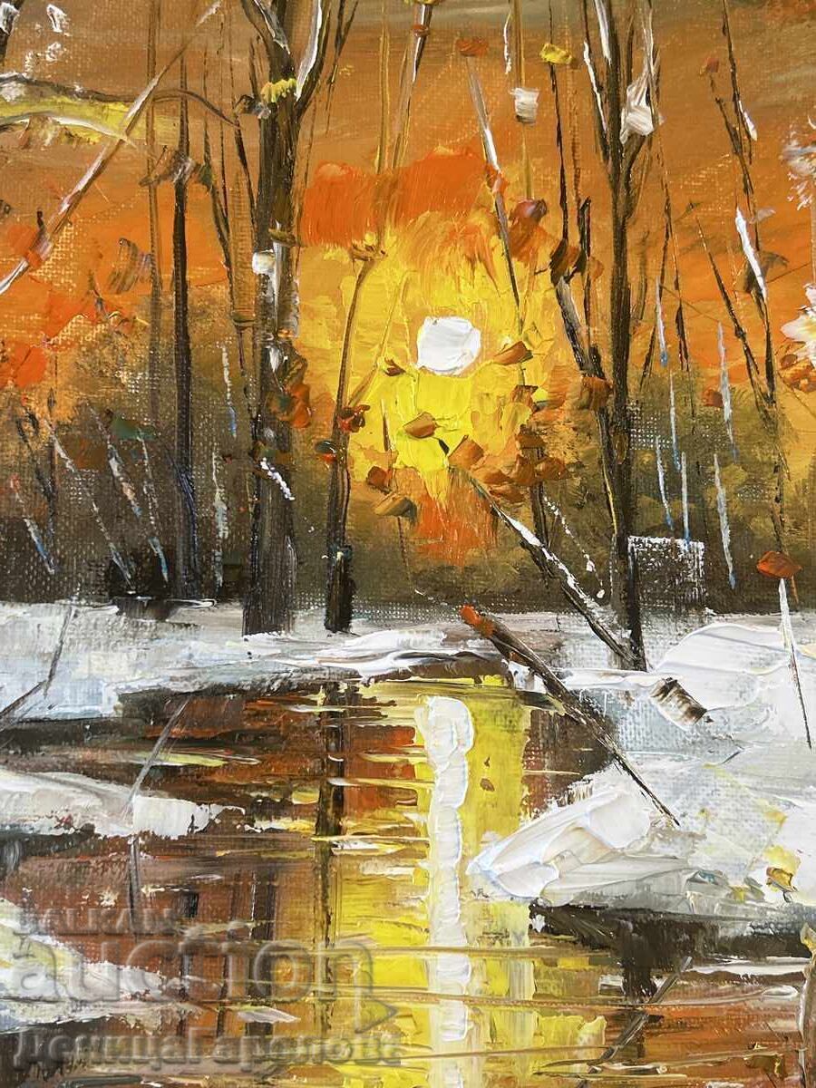 Denitsa Garelova painting 30/40 "Short Winter Tale" with price € 60.00 | 117.35 BGN Denitsa Garelova painting 30/40 "Short Winter Tale" with price € 60.00 | 117.35 BGN