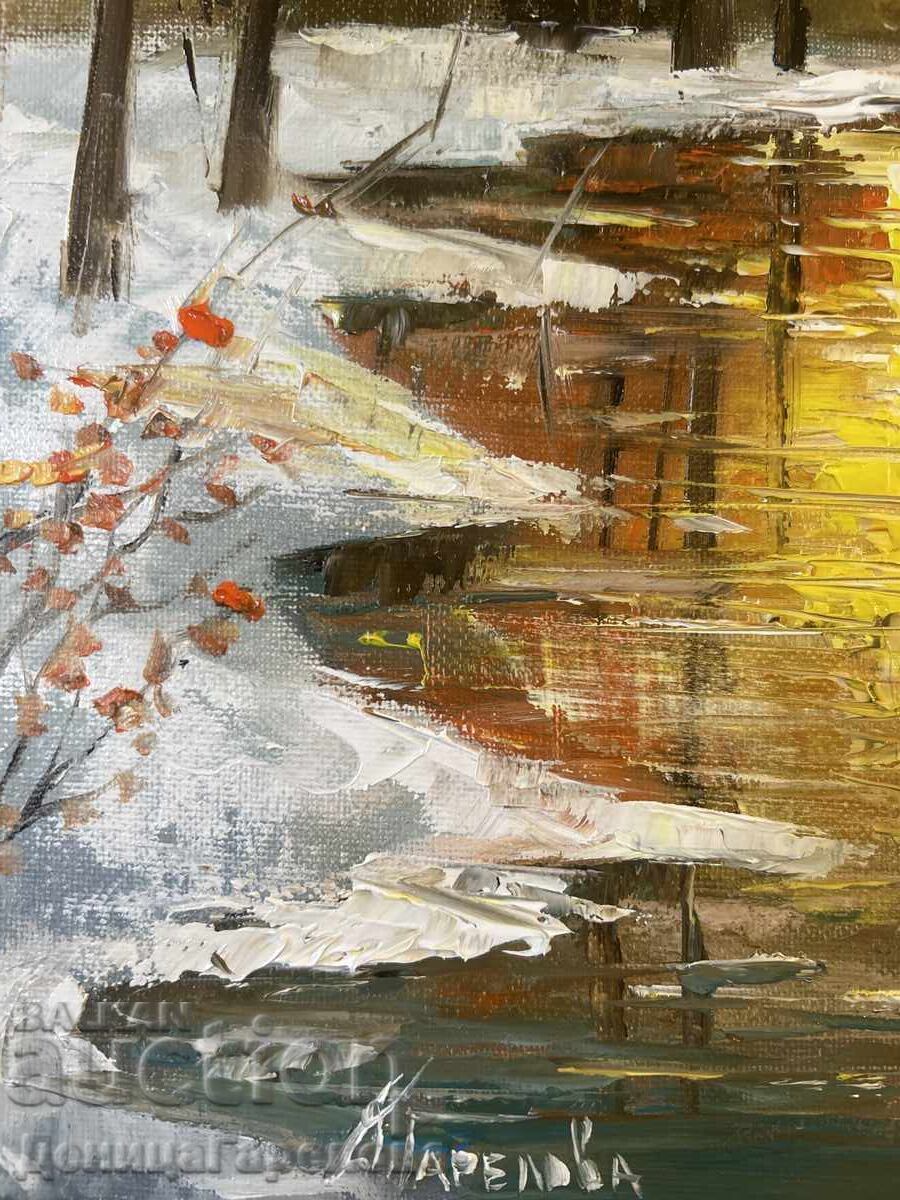Auction Denitsa Garelova painting 30/40 "Short Winter Tale" Auction Denitsa Garelova painting 30/40 "Short Winter Tale"