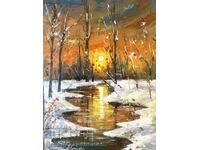 Деница Гарелова картина 30/40 ”Кратка зимна приказка”